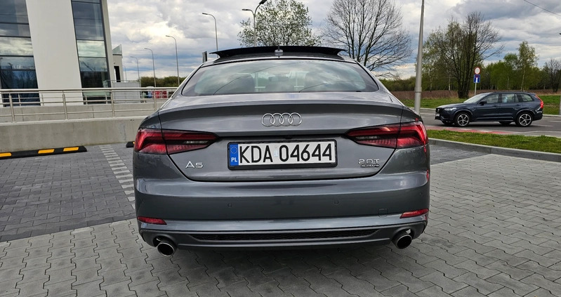 Audi A5 cena 123500 przebieg: 95400, rok produkcji 2017 z Tarnów małe 46